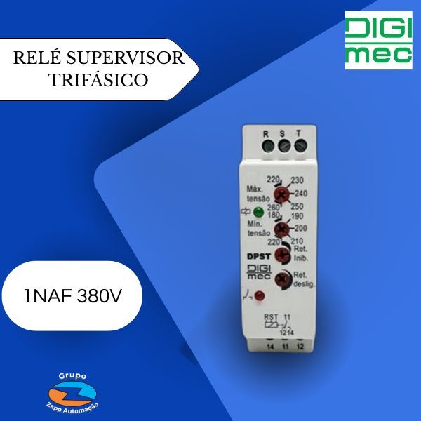 Dpst-1 Relé Supervisor Trifásico 1naf 380v Digimec
