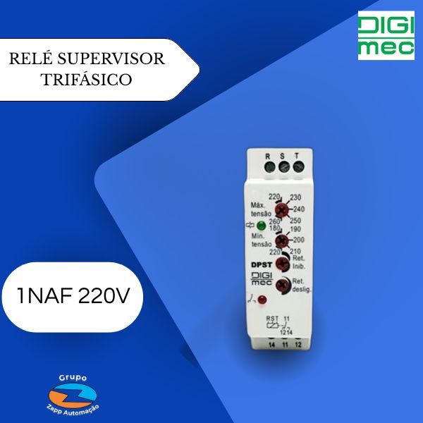 Dpst-1 Relé Supervisor Trifásico 1naf 220v Digimec