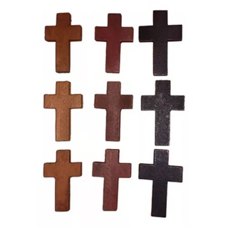 10 Pingente Cruz De Madeira com furo para Terço Guia Umbanda Candomblé em Oferta na Shopee