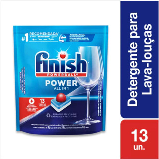 Detergente Lava Louças Finish Powerball all in 1 com 13 Tabletes em Oferta na Shopee