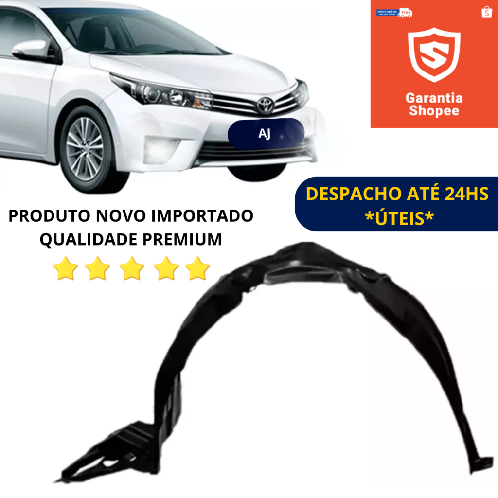 Parabarro Dianteiro Corolla 2015 2016 2017 2018 2019 Esquerdo Lado Motorista em Oferta na Shopee