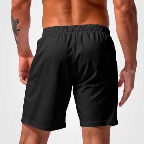 Bermuda short tactel masculina bolsos laterais elastano treino corrida academia praia futebol