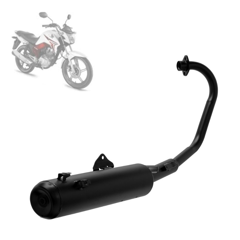 Escapamento Escape Pro Tork Original Para Moto Titan 150 2014 / Cg Start 150 2014 Preto em Oferta na Shopee