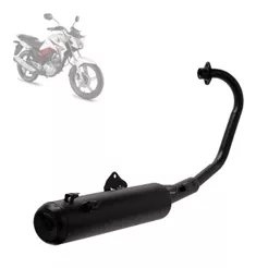 Escapamento Escape Pro Tork Original Para Moto Titan 150 2014 / Cg Start 150 2014 Preto