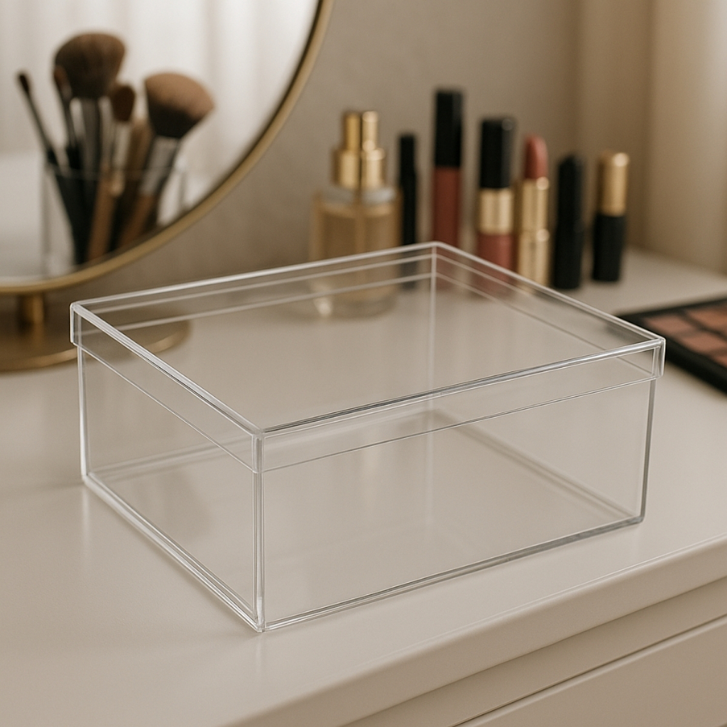 Caixa Acrílica Reforçada 30x20x10 Cm com Tampa Ideal Para Lembrancinhas E Doces