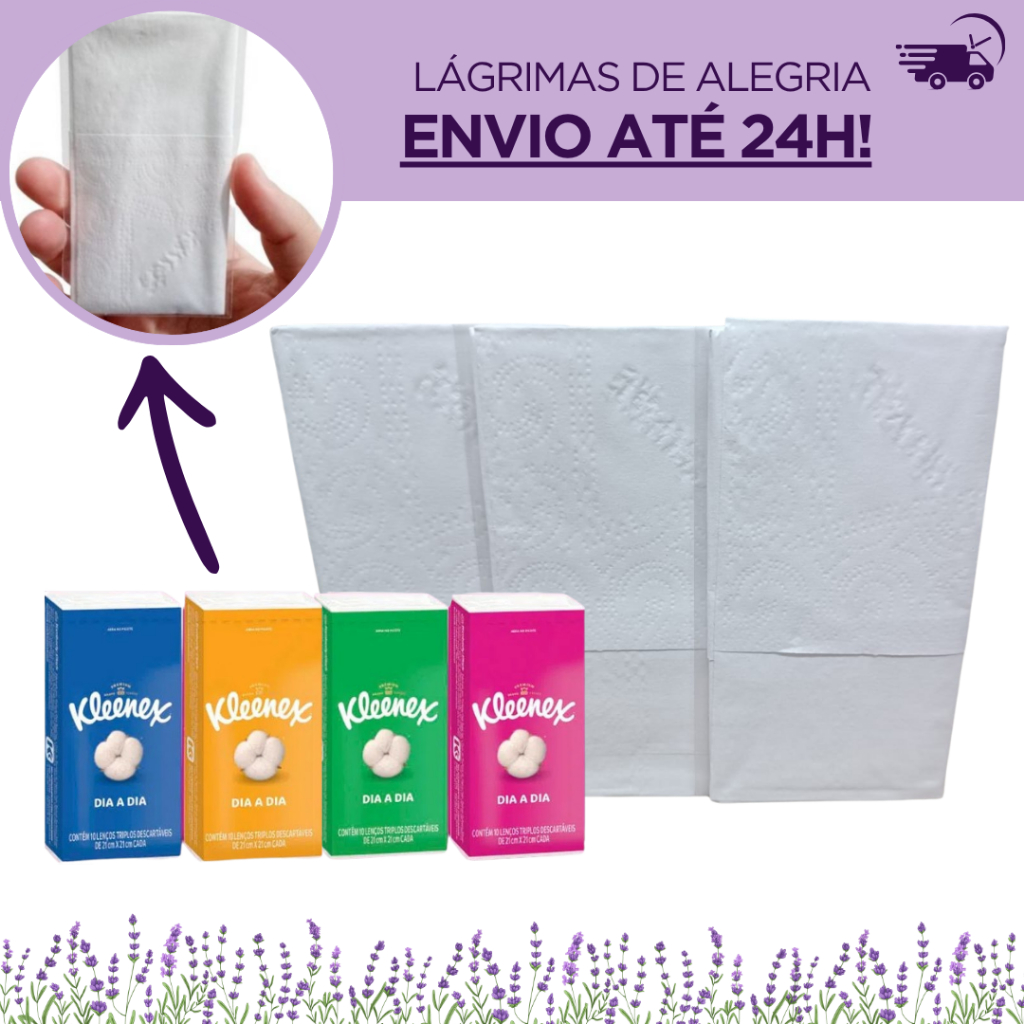 Kit 180 Lágrimas de Alegria para Casamento Lembrancinha Para Convidados - 180 Lenços + 180 Saquinhos