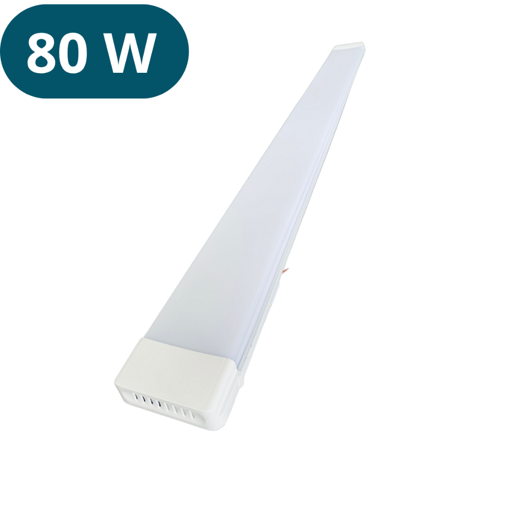 Luminária Led Linear Slim 80w Tubular 120cm 6500k Branco Frio sobrepor calha em Oferta na Shopee
