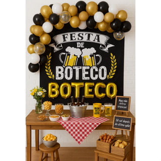Tnt Painel Festa De Boteco Decoração Aniversário Adulto Buteco Bar Econômica 1,00m x 1,40m em Oferta na Shopee
