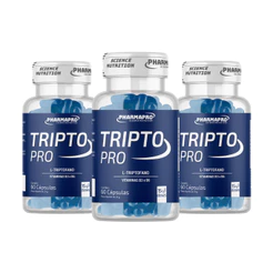 Kit 3x Tripto Pro Disposição, Bem-Estar, Relaxamento e Rotina Leve 180 Cápsulas - PharmaPro