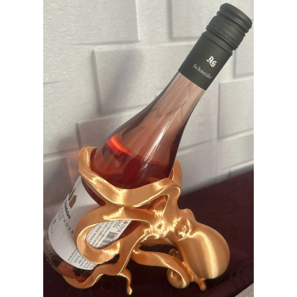 Suporte Decorativo de Vinho Polvo | Tentáculos Seguram a Garrafa | Criativo, Sofisticado