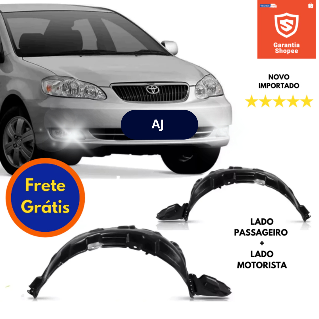 Par Parabarro Corolla 2002 2003 2004 2005 2006 2007 2008 em Oferta na Shopee