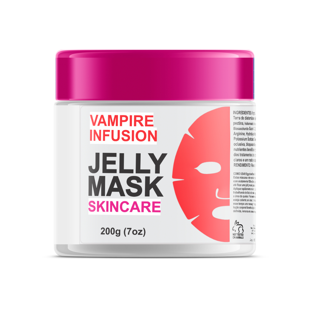 jelly mask vampire infusion relaxante cicatrizante pós dermaroller dermapen microagulhamento