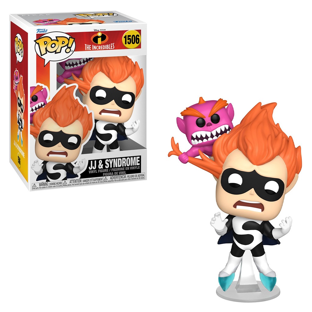 FUNKO POP DISNEY INCREDIBLES 20TH JJ & SYNDROME 1506 NOVO ORIGINAL