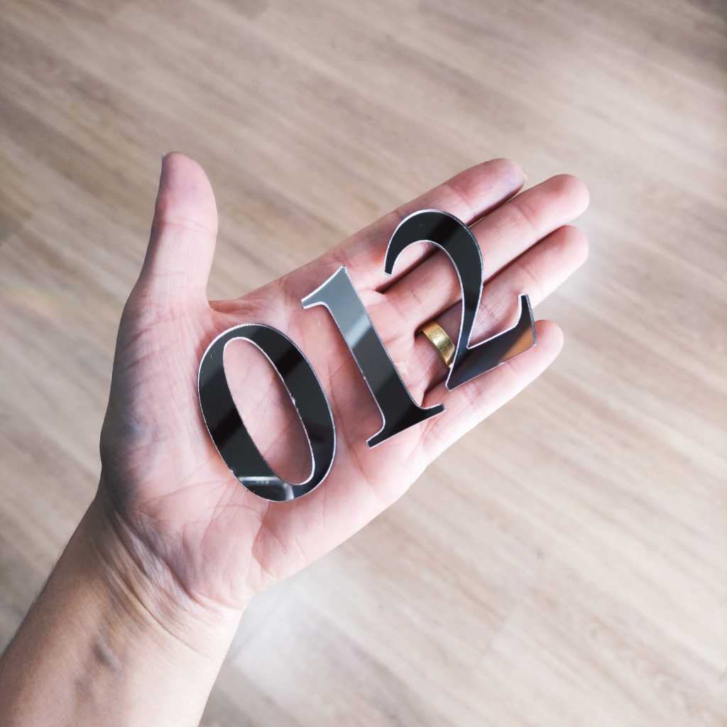 10 Números em Acrílico Espelhado Kit  10 unidades - Numero Decorativo - Numero Auto Adesivo em Oferta na Shopee