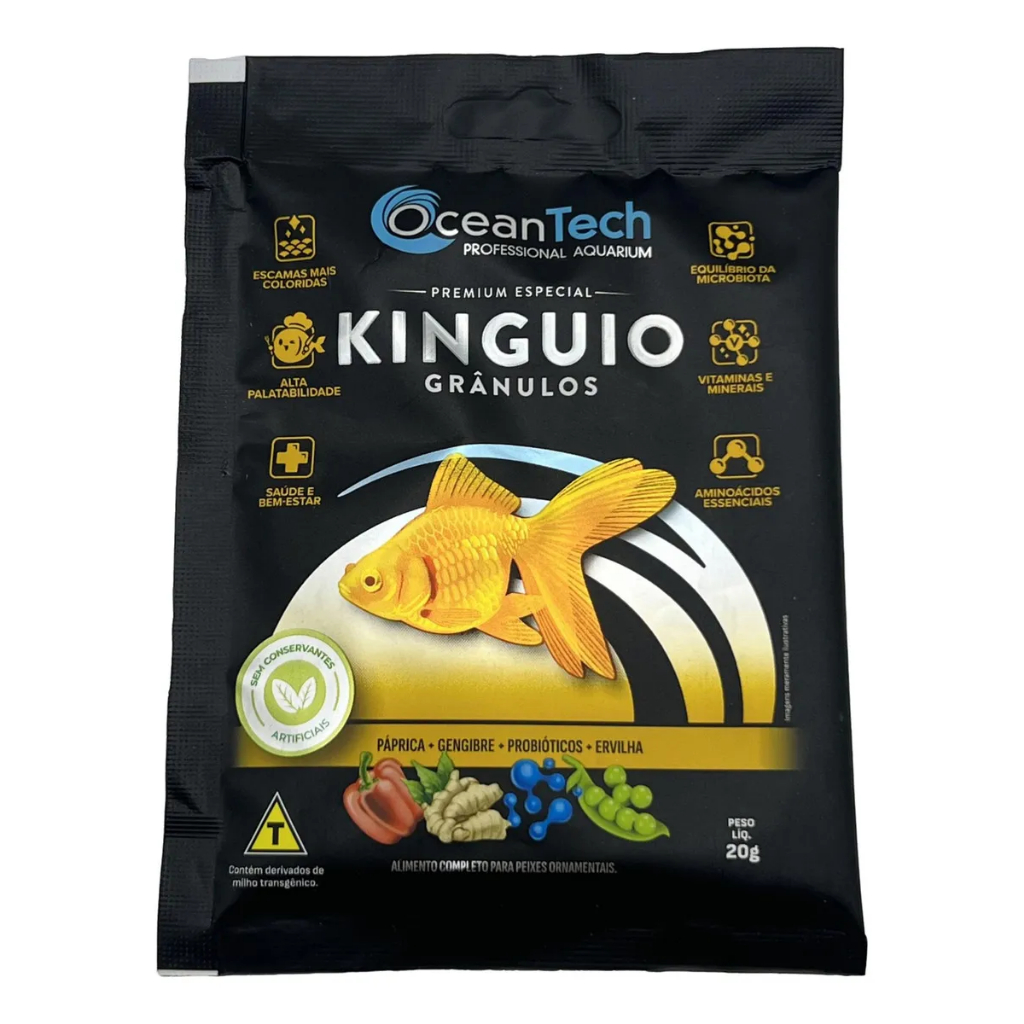 Ração Oceantech Para Peixes - Kinguio Gran Sache 20g