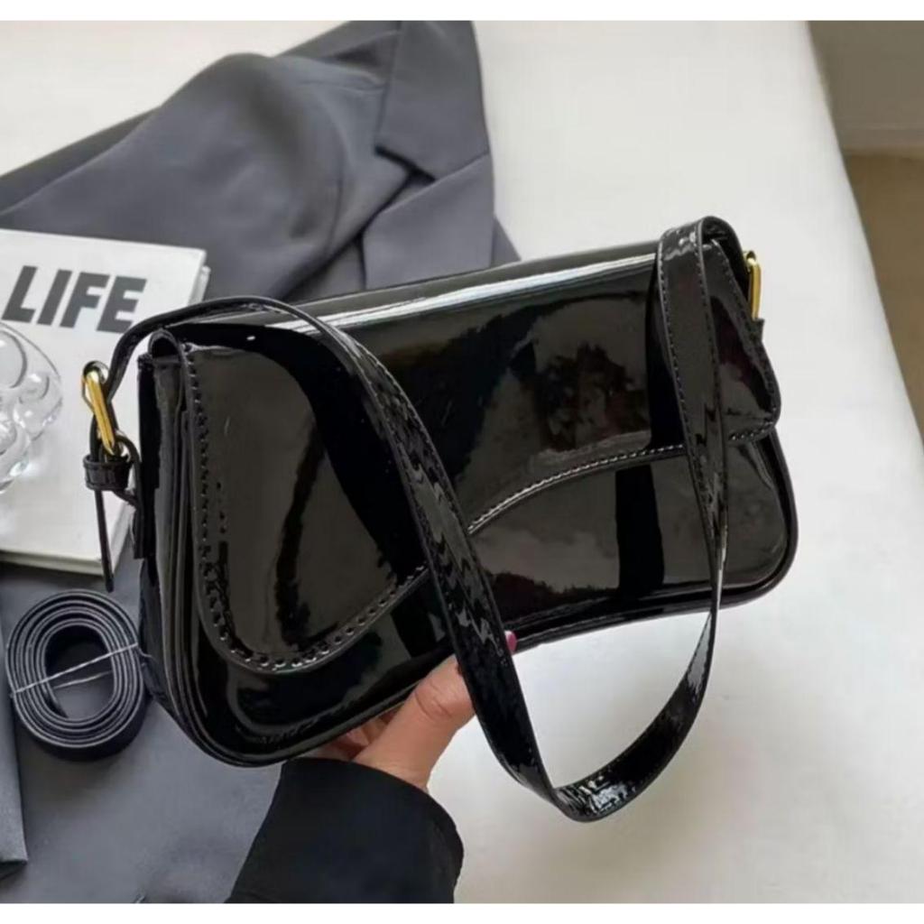 Bolsa De Ombro Feminina Tendencia Moda Alça Transversal verniz