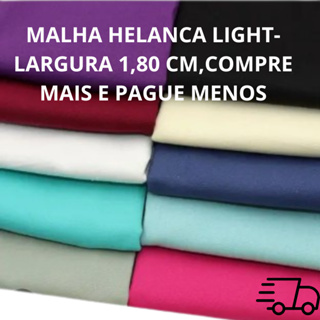 Tecido Malha Helanca light PROMOÇÃO 1,80 largura x 1 metro - 100% poliester. Cores variadas em Oferta na Shopee