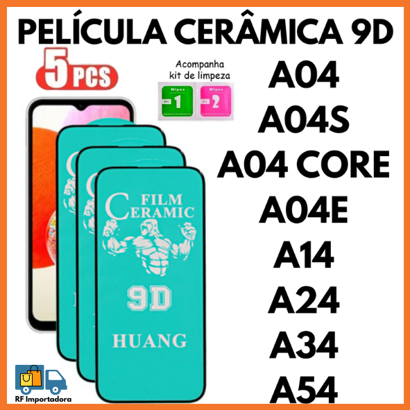 Película De Cerâmica Flexível Hidrogel 9D Para Samsung A04 A04S A04 CORE A04E A14 A24 A34 A54