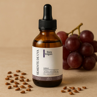 Óleo Vegetal de Semente de Uva Puro | Vegano, Prensado a Frio – Hidratação Facial, Corporal e Capilar em Oferta na Shopee