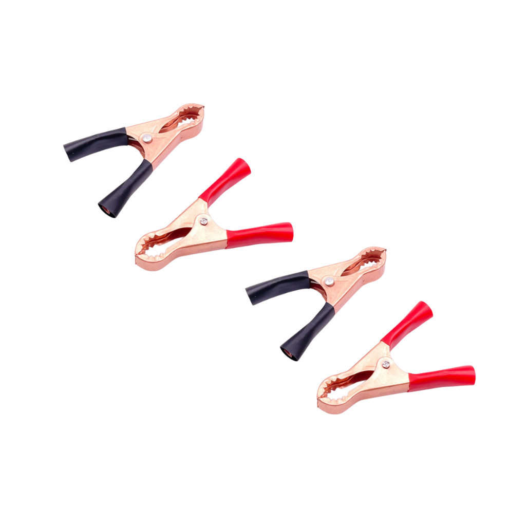 Kit 4 Peças Garra 30a Clip Bateria Jacare PVC 2 Pares em Oferta na Shopee