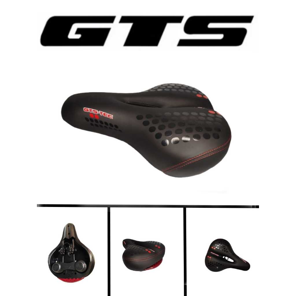 Banco Selim Bicicleta Confort GTS Largo Antiprostático Com LED 2 Molas em Oferta na Shopee