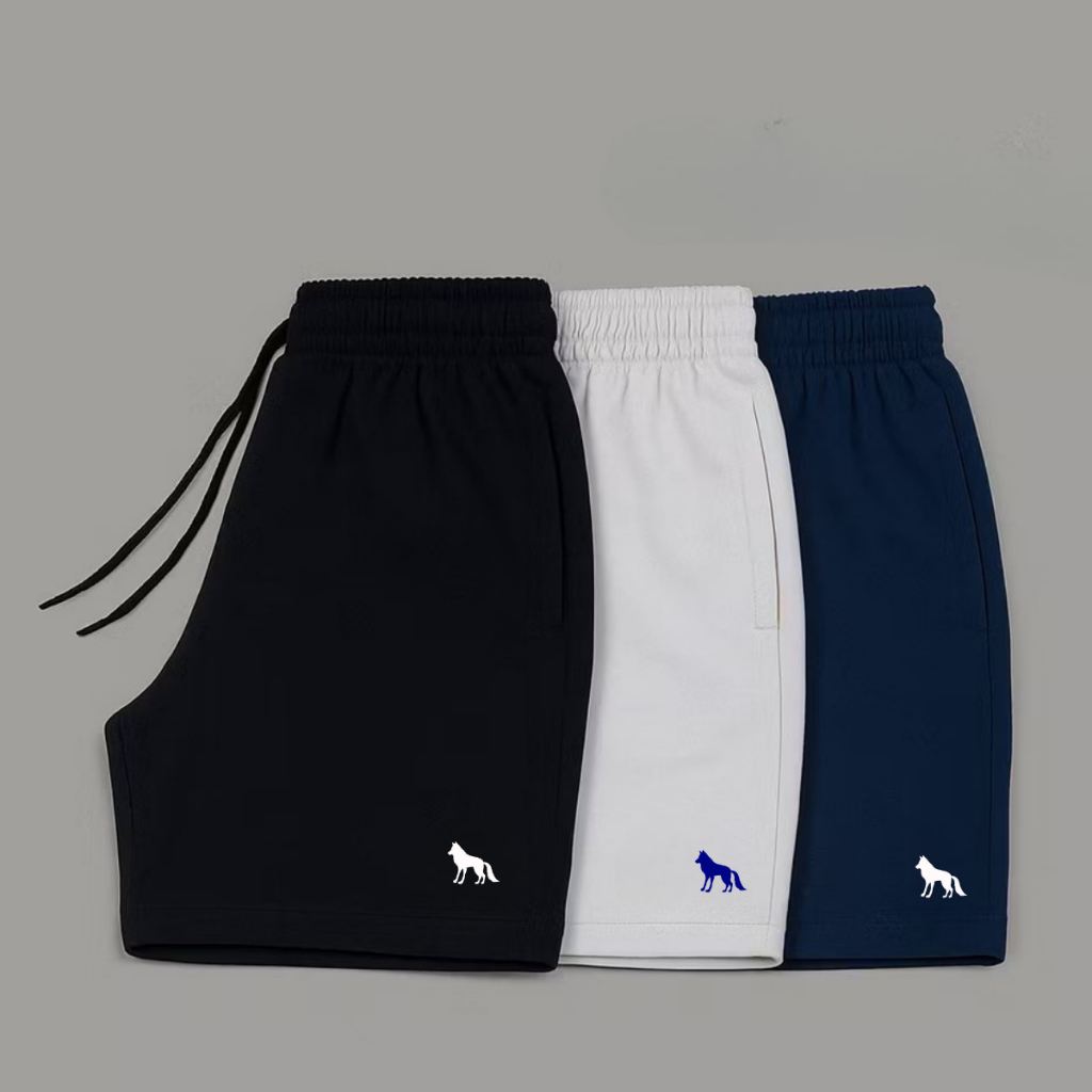 KIT 3 SHORT ACOSTAMENTO BÁSICO BERMUDA TACTEL ELASTANO DRY FIT VERÃO LEVE LOBO