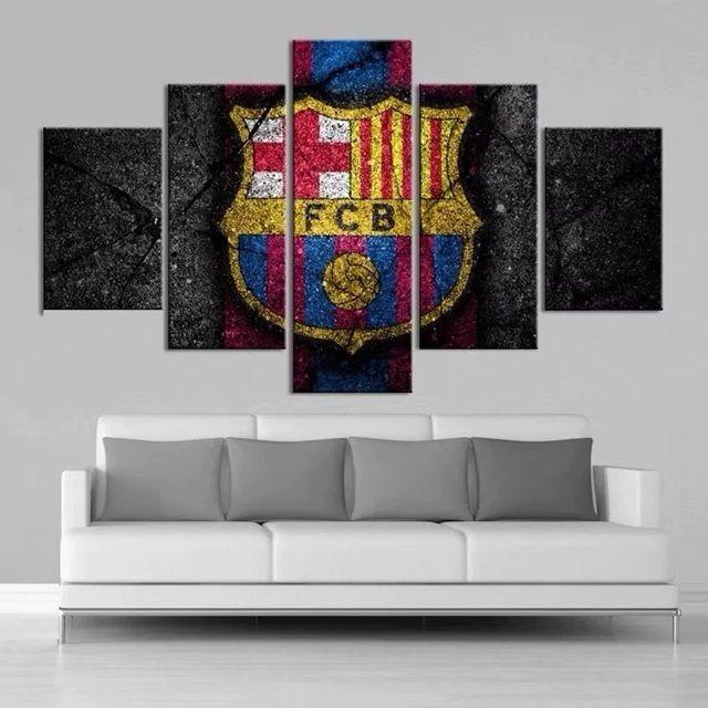 QUADRO DECORATIVO MOSAICO TIME DE FUTEBOL BARCELONA EM MDF 110x60 COM IMAGEM FULL HD