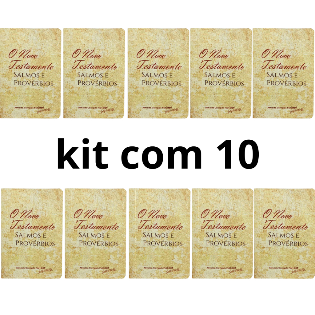 Kit com 10 Novo Testamento de Bolso | ACF | Salmos e Provérbios | Papirus em Oferta na Shopee