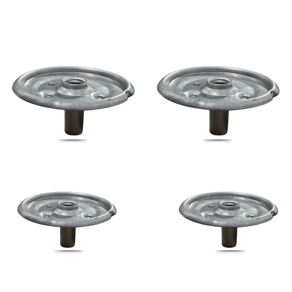 Kit Para Boca De Fogão Sorvete Queimador Esmaltec Caribe Bali 4 Peças Fogão 4 Bocas