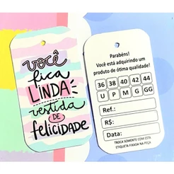 Etiqueta tag delicada para roupas femininas / pronta entrega