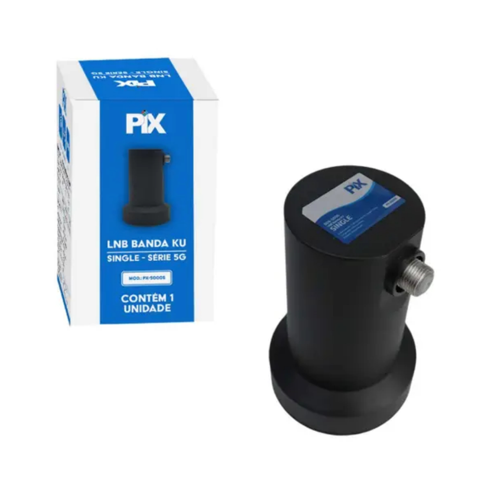 LNB BANDA KU 5G – Single – Com Filtro 5G – Pix - LNB Banda Ku Simples (Single) com Filtro 5G