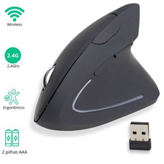 Mouse Vertical Ergonômico 2.4GHz Mouse Óptico Sem Fio 6 Botões em Oferta na Shopee