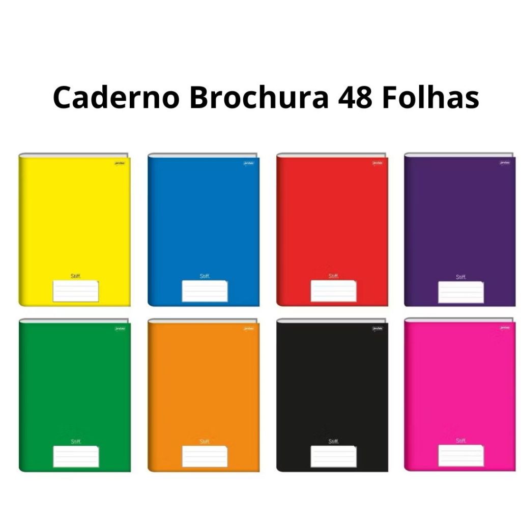 Caderno Brochura 48 folhas Capa Dura Brochurao Escolar Infantil Credeal em Oferta na Shopee