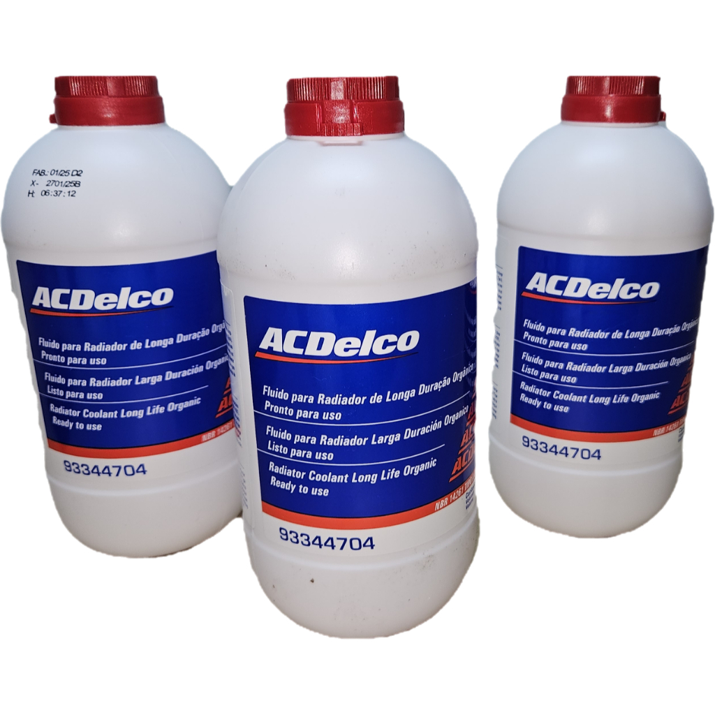 Kit 3 Aditivos para Radiador Vermelho Pronto p/ Uso Acdelco 93344704 em Oferta na Shopee