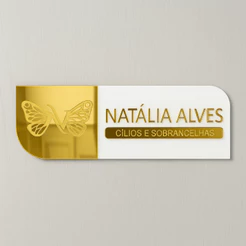 Placa Identificação Espelhada Acrílico Sinalização Porta Personalizada Loja