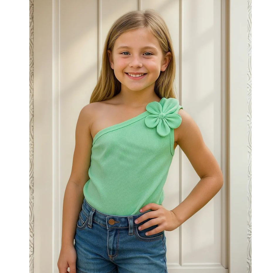 Roupa Flor infantil e juvenil Tendencia Moda Blogueirinha Feita Em Ribana tendencia 2026 Verao Menina Feminino — imagem 2 de 2