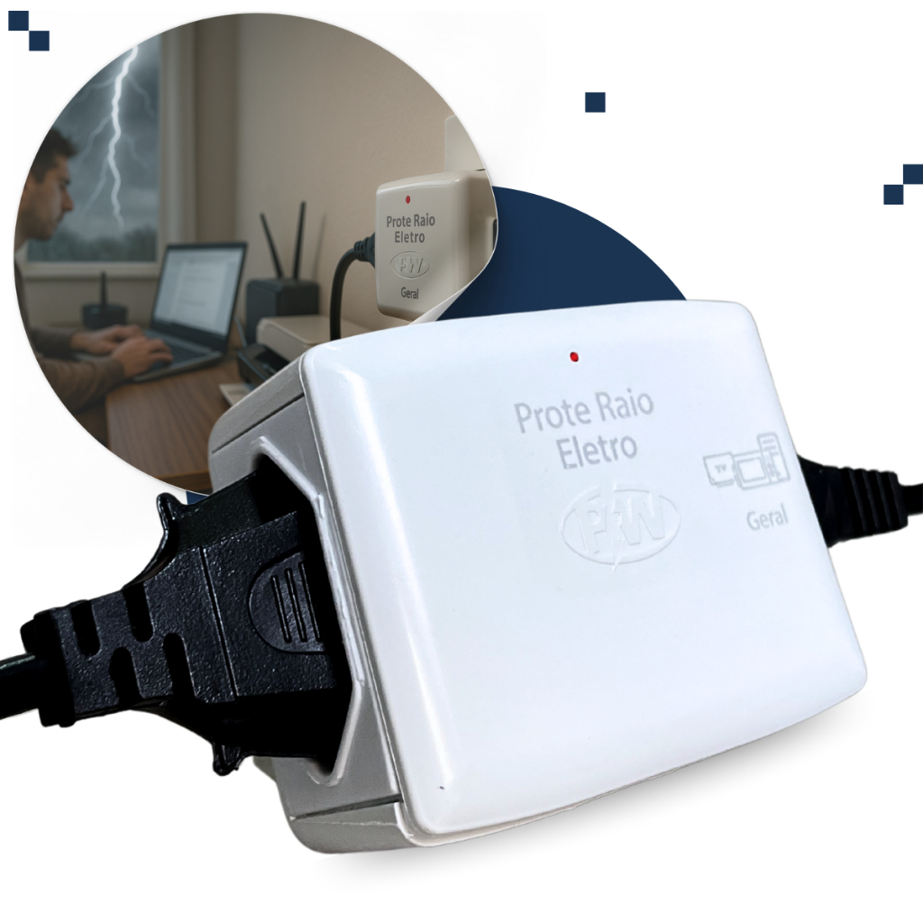 Prote Raio Protetor DPS Contra Raio Surto Queda Pico Oscilação Energia Eletrica 110v220v PW Original em Oferta na Shopee