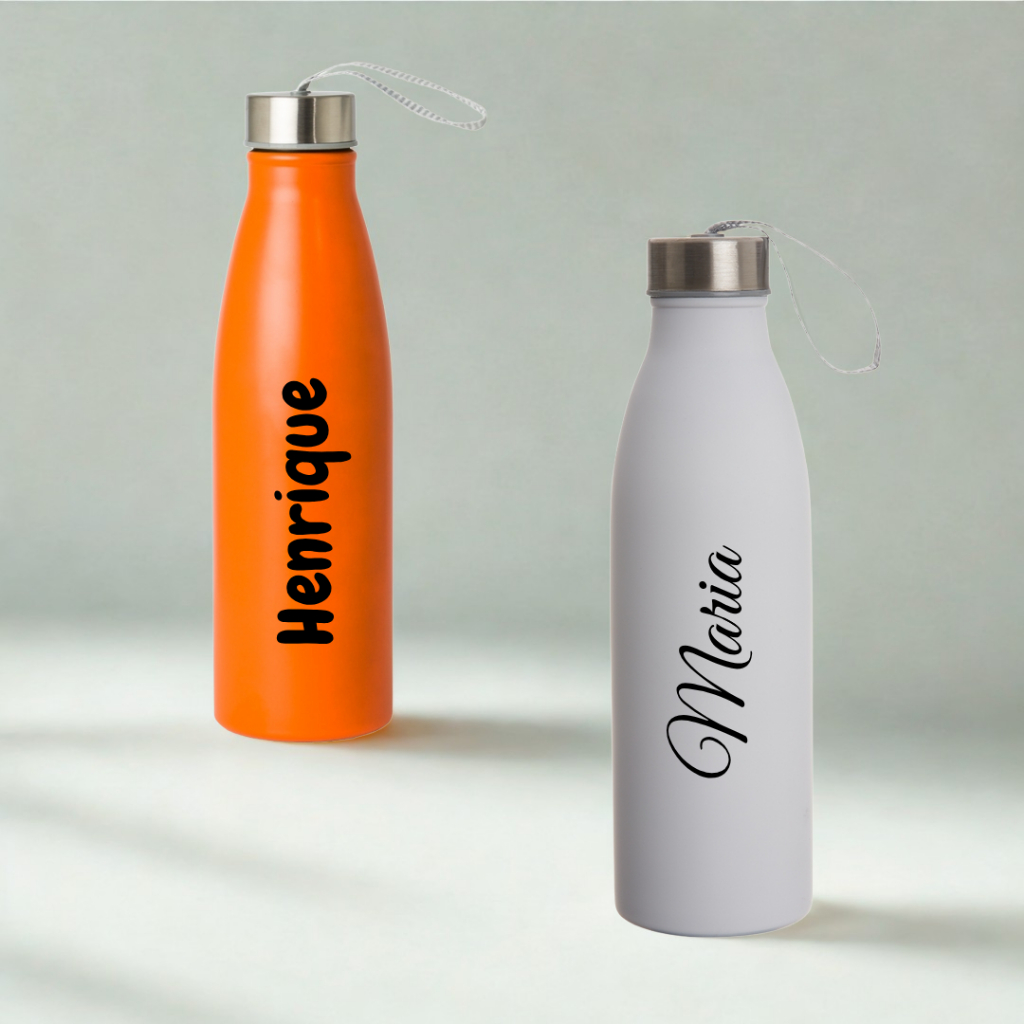 Garrafa Água Inox Personalizada Resistente 750ml Corrida Com Alça De Transporte em Oferta na Shopee