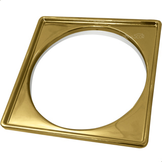 Caixilho Dourado Porta Grelha 15x15 Aço Inox 304 Para Ralo Suporte Quadrado Porta Ralo Box Banheiro em Oferta na Shopee