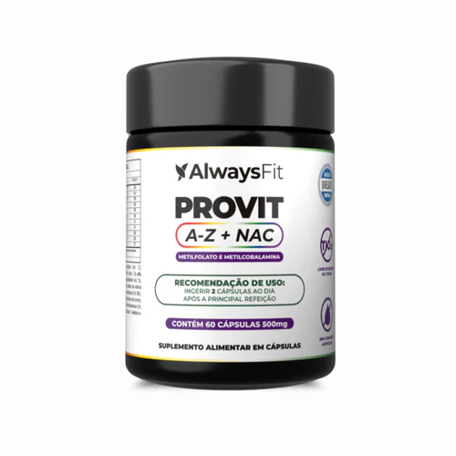 ProVit A-Z + NAC - Fórmula Metilada - Multivitamínico - 60 Cápsulas - 1 Unidade