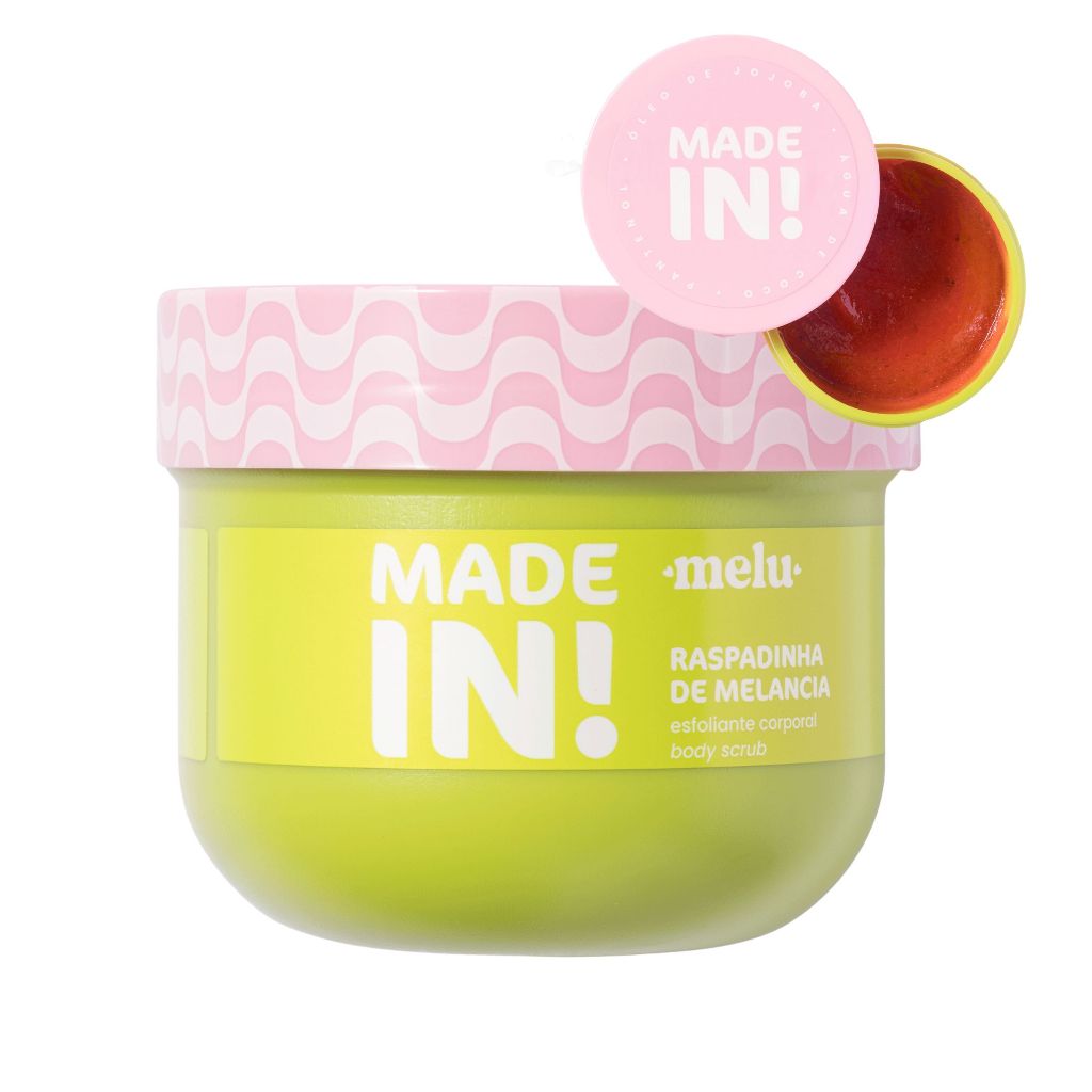 ESFOLIANTE CORPORAL MELU MADE IN RASPADINHA DE MELANCIA 180g Skin Care Skincare Corpo Body Care