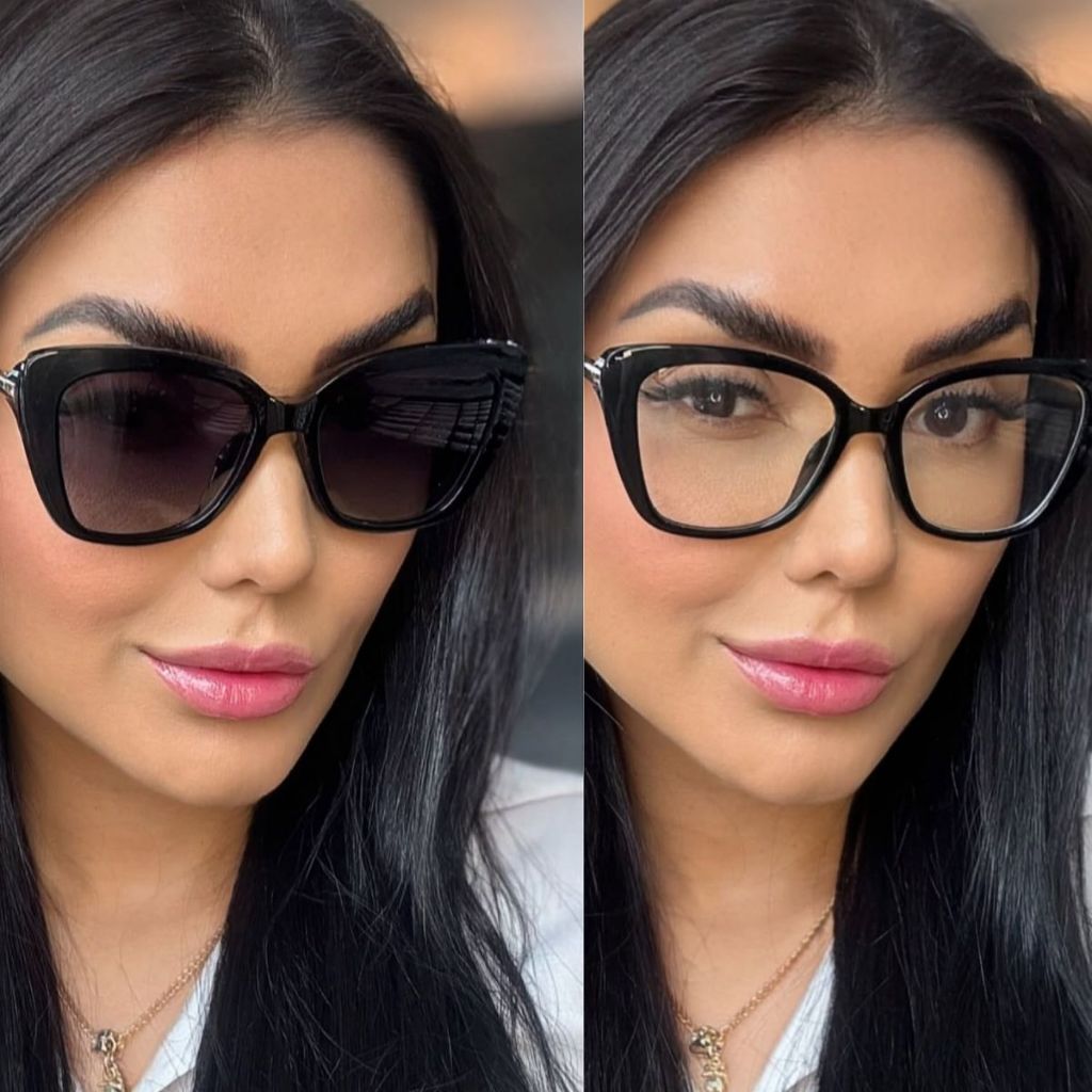 Clipon 2 EM 1 FEMININO ÓCULOS Armação Para Grau Feminina Mulher Moderna Classic magnéticos CNFDR em Oferta na Shopee