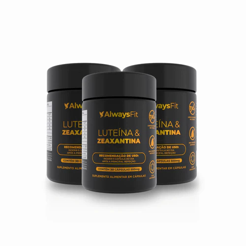 LuteínaVision® - Luteína, Zeaxantina, Vitamina A, Cobre e Zinco - 30 Cápsulas - 3 Unidades