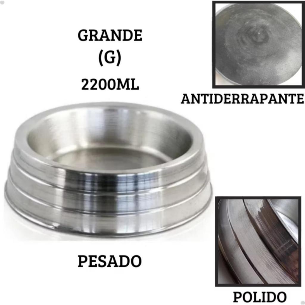 Comedouro ou Bebedouro de Alumínio Pesado  Antiderrapante Todas as Medidas Envio Imediato em Oferta na Shopee