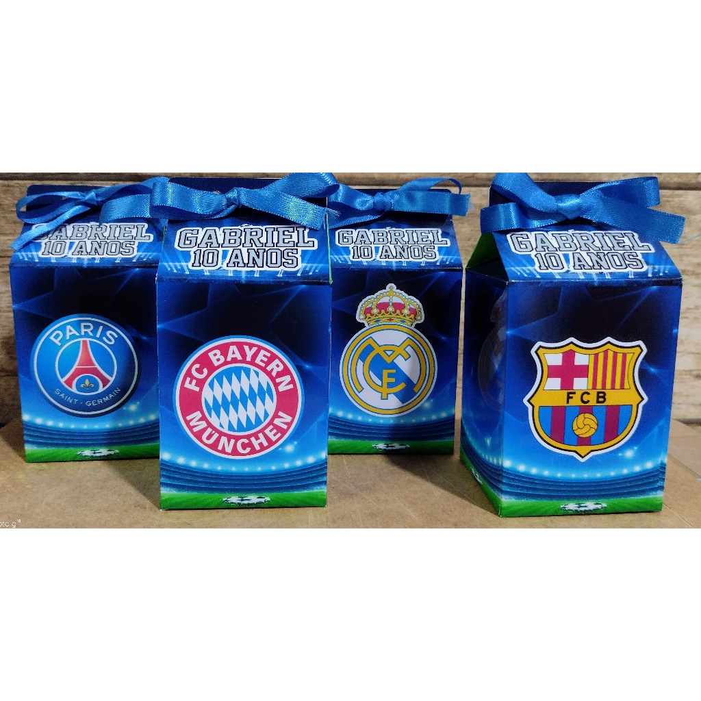 10 UNIDADES-Caixa Milk personalizada Champions League-kit caixinhas milk (QUALQUER TEMA)
