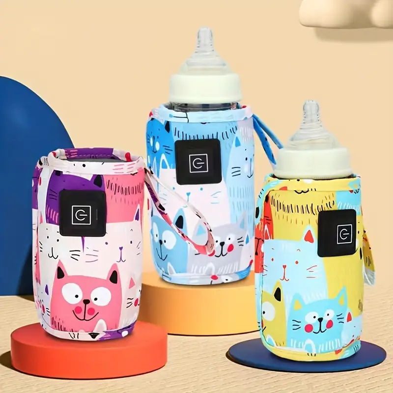 Aquecedor de mamadeira gatinho AZUL com 3 ajustes de temperatura