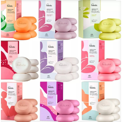 Kit Combo 02 Caixas de Sabonete Natura Todo dia  5 unidades de 90g cada caixa.