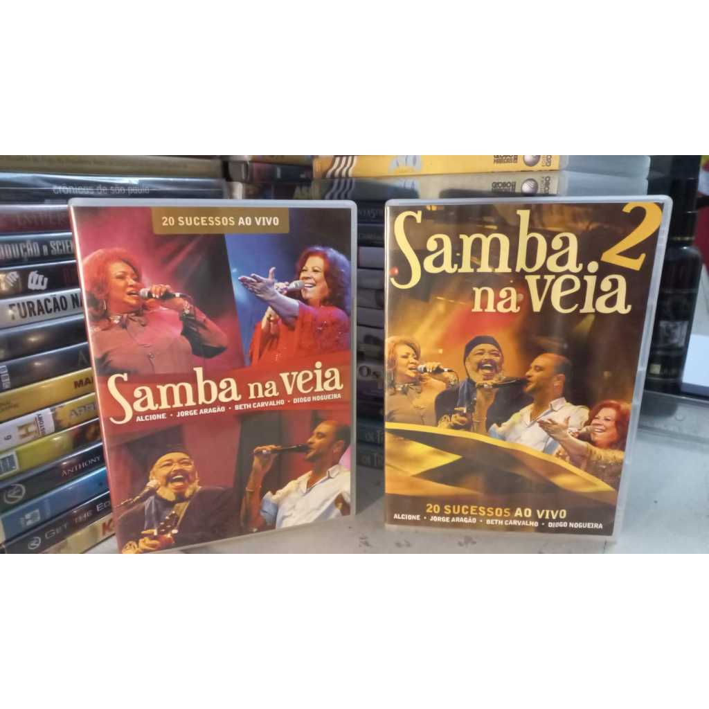 2 DVDs Samba na Veia vol 1 e 2 - Alcione Jorge aragão Beth carvalho Diogo nogueira - NOvos 40 sucessos