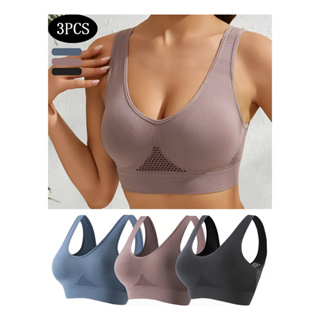 Kit 3 Tops Com Bojo Esportivo Fitness Academia Yoga Ciclismo em Oferta na Shopee