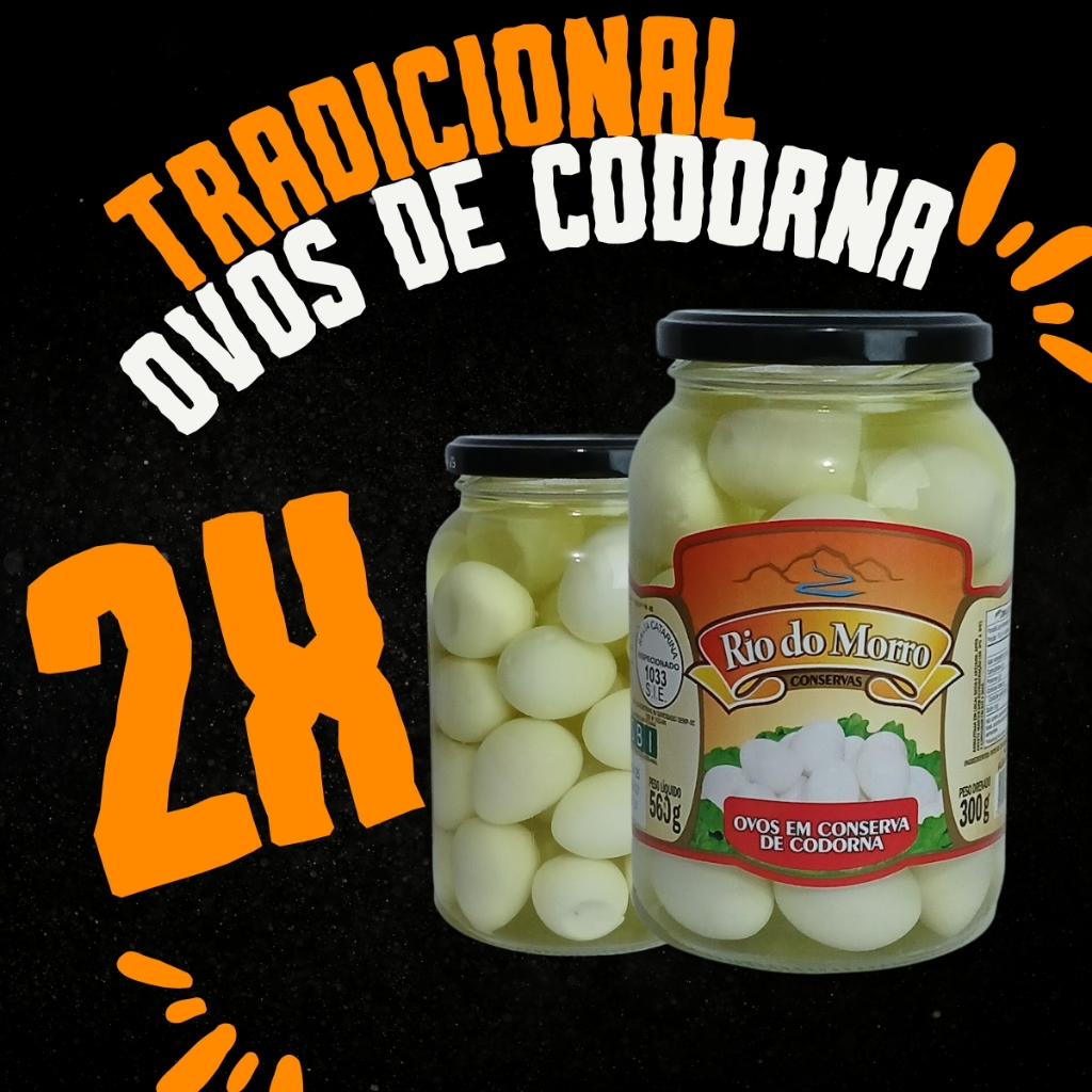 Kit 2 Ovo De Codorna Em Conserva Tradicional 300g Rio Do Morro